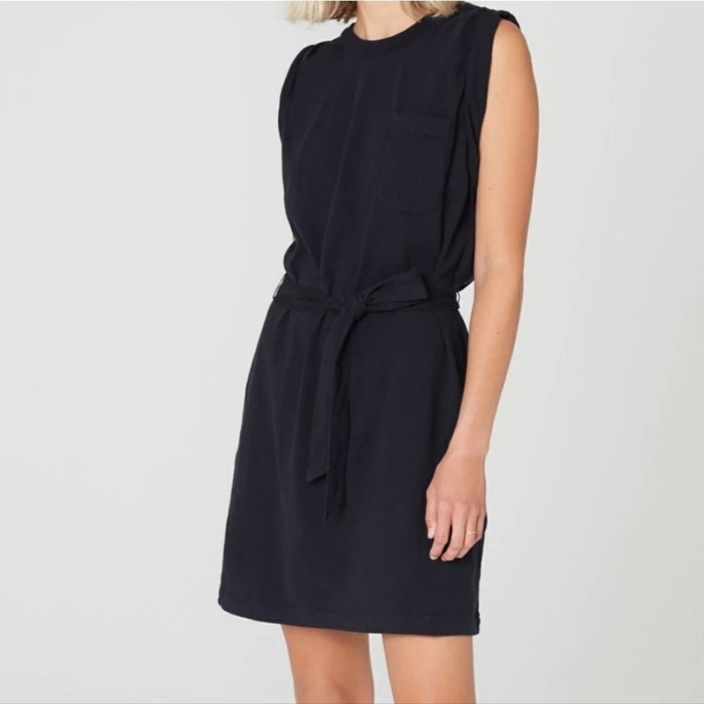 ARMANI EXCHANGE SLEEVELESS LONG ZIP CLOSURE WITH BUILT-IN BELT WOMEN"S DRESS